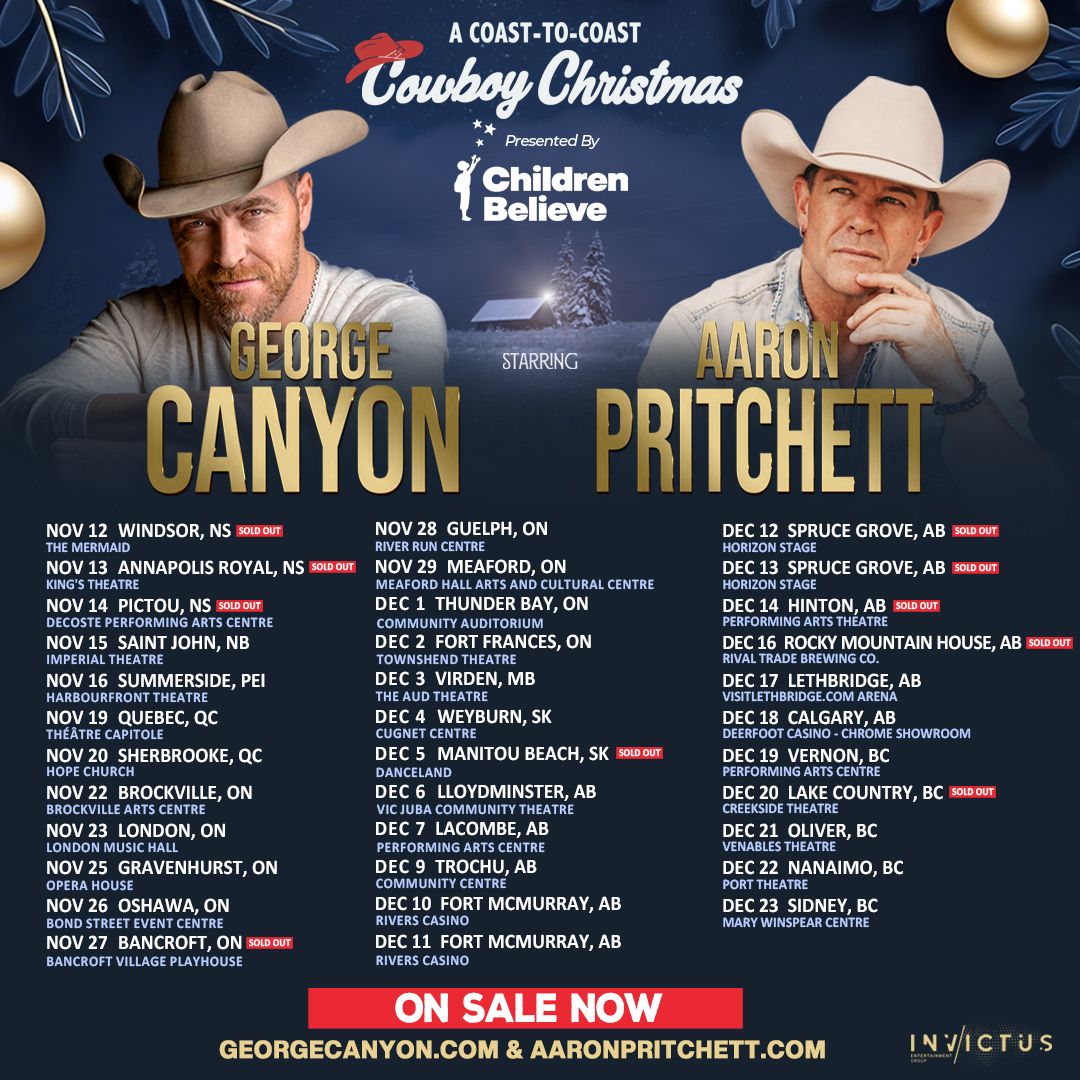 George Canyon & Aaron Pritchett's 'A Coast-to-Coast Cowboy Christmas Tour 2025' at The Port Theatre, Nanaimo, BC at The Port Theatre - BC