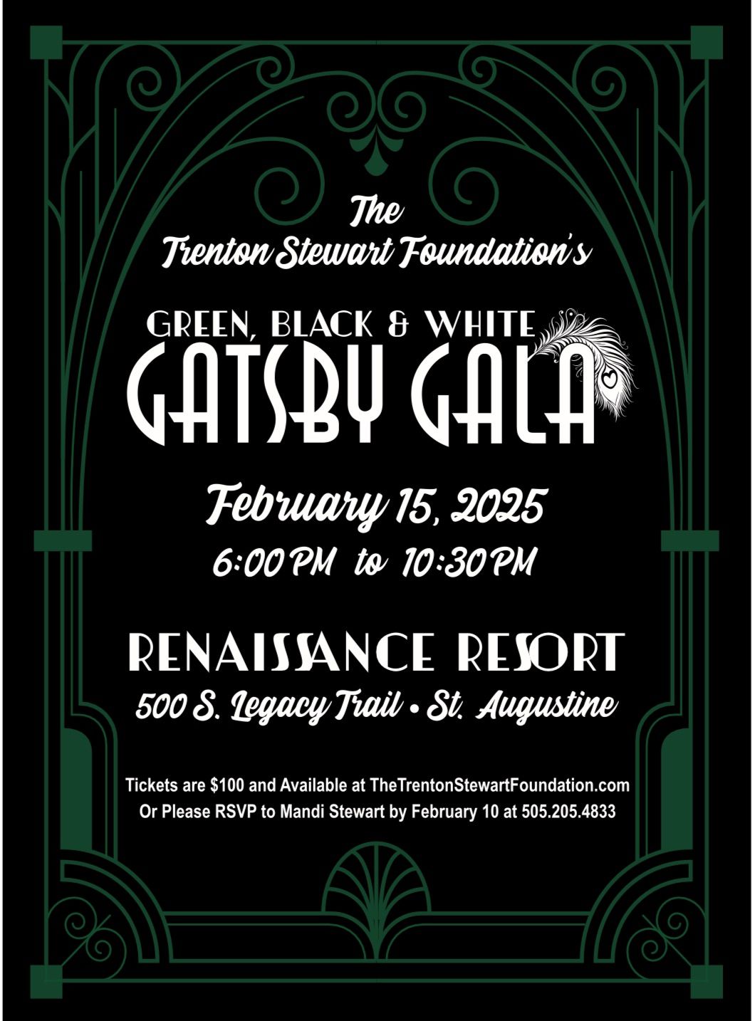 The 2nd Annual Trenton Stewart Foundation, Green, Black, and White Gala