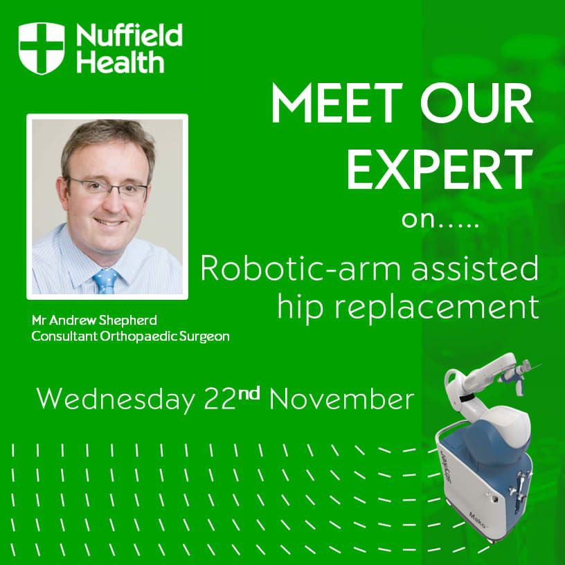 Meet our expert - Hip replacement including robotic-arm assisted surgery