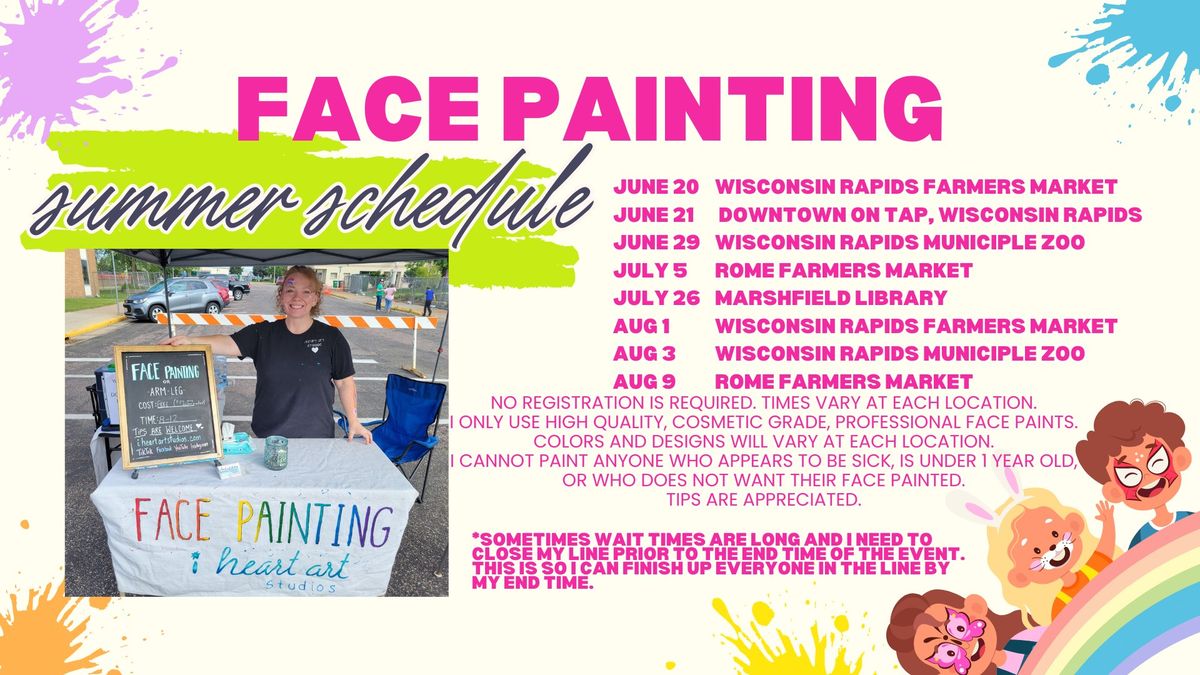 Face Painting at Everett Roehl Marshfield Library