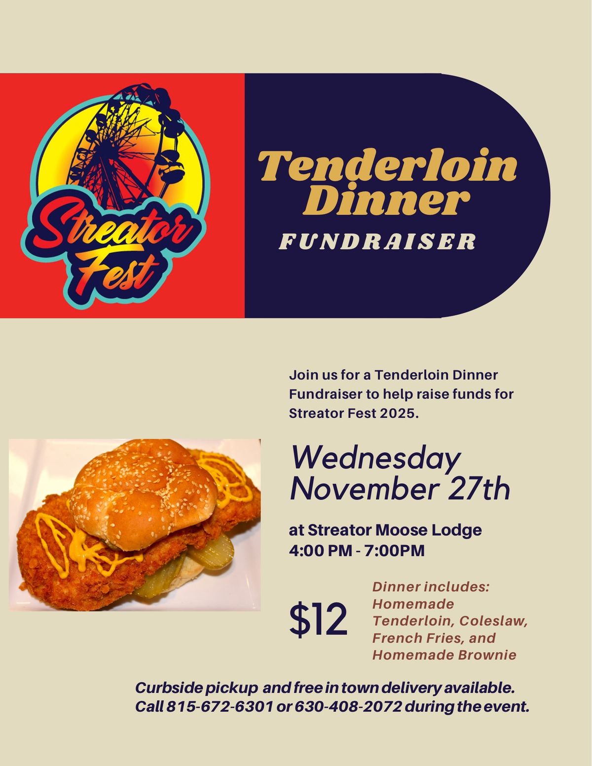 Tenderloin Dinner Fundraiser