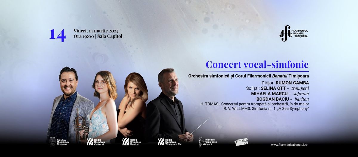 Concert vocal-simfonic | Dirijor: RUMON GAMBA | SELINA OTT \u2013 trompet\u0103 | MIHAELA MARCU, BOGDAN BACIU 