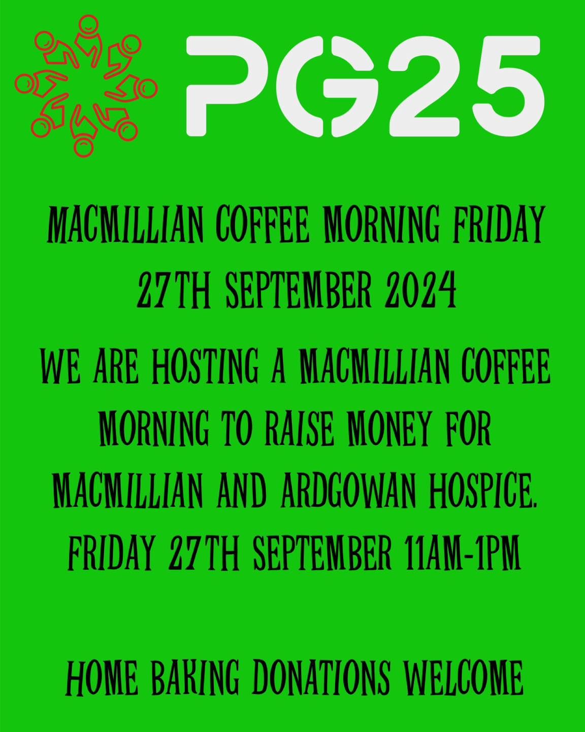 Macmillian coffee morning 