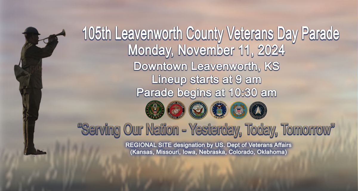 2024 105th Leavenworth County Veterans Day Parade in Leavenworth, KS