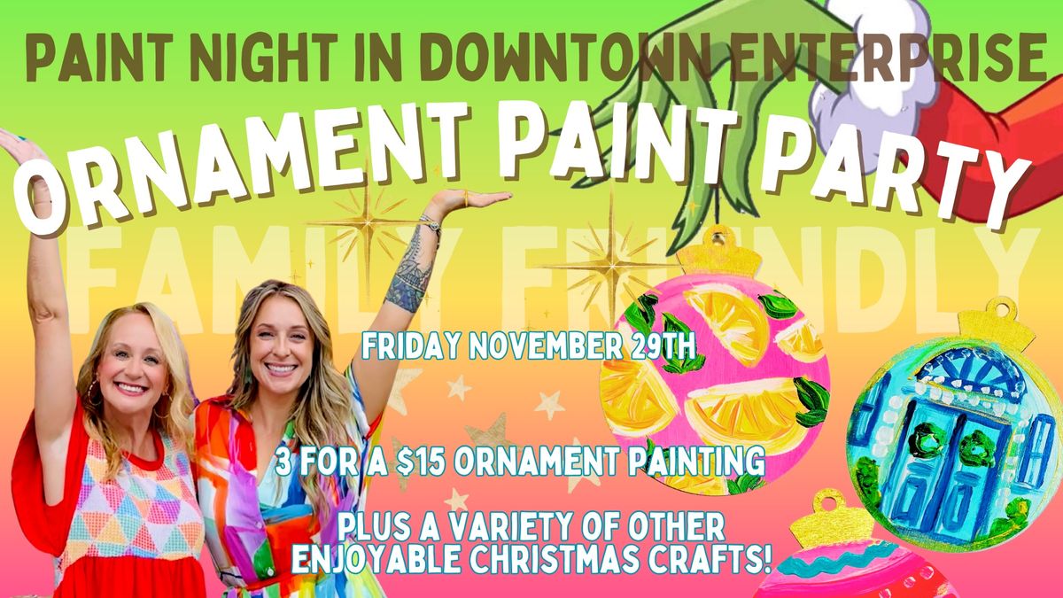 Ornament Paint Party Downtown 