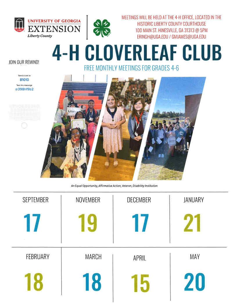 4-H Cloverleaf January Club Meeting (grades 4-6)