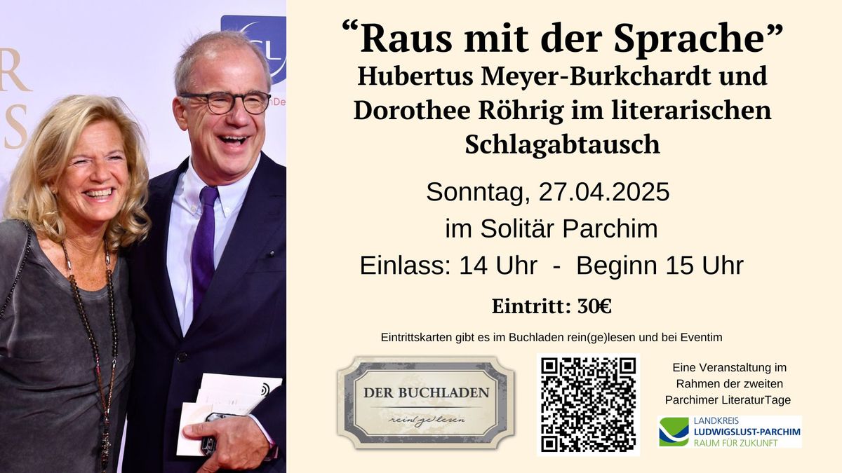 "Raus mit der Sprache" - Ein Autorenpaar schenkt sich nichts!