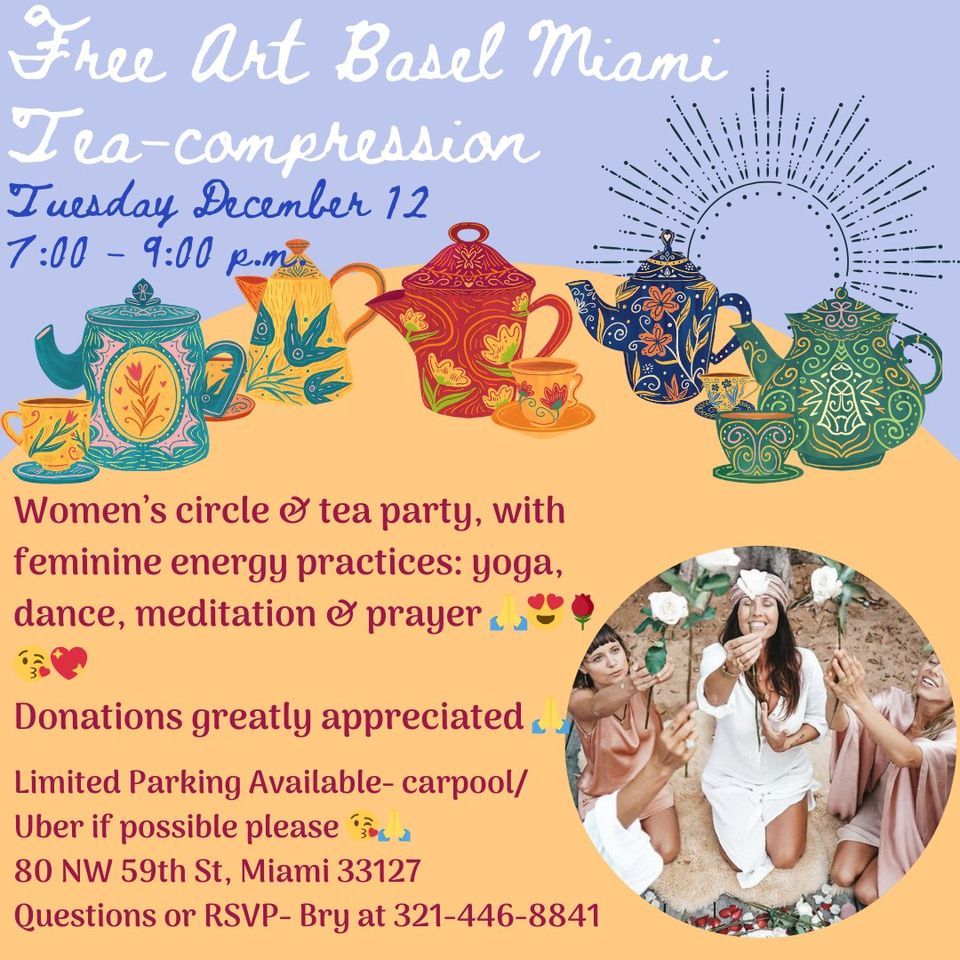 Free Art Basel Tea-Compression Women's Goddess Circle