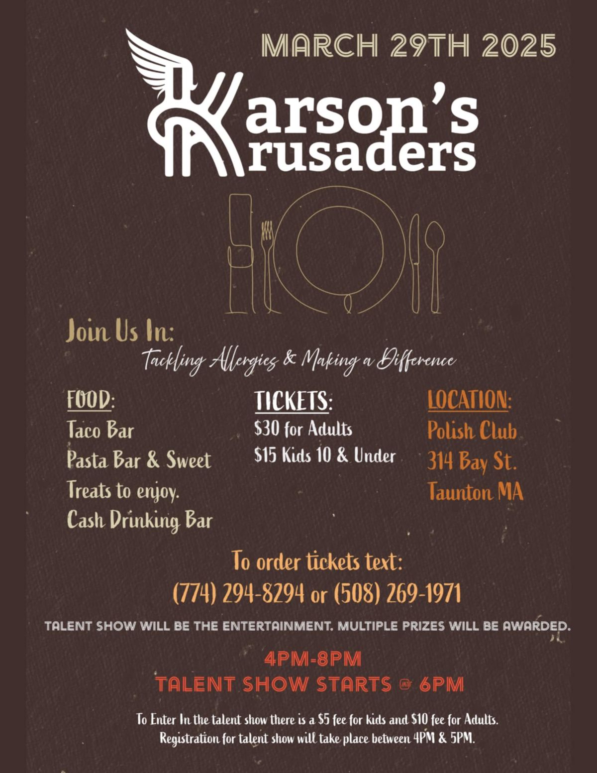 Karson Krusaders Dinner Fundraiser