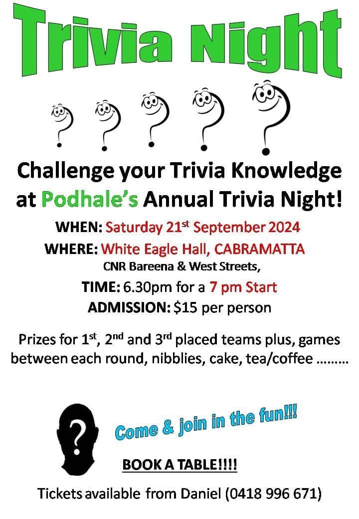 Podhale\u2019s Trivia Night 