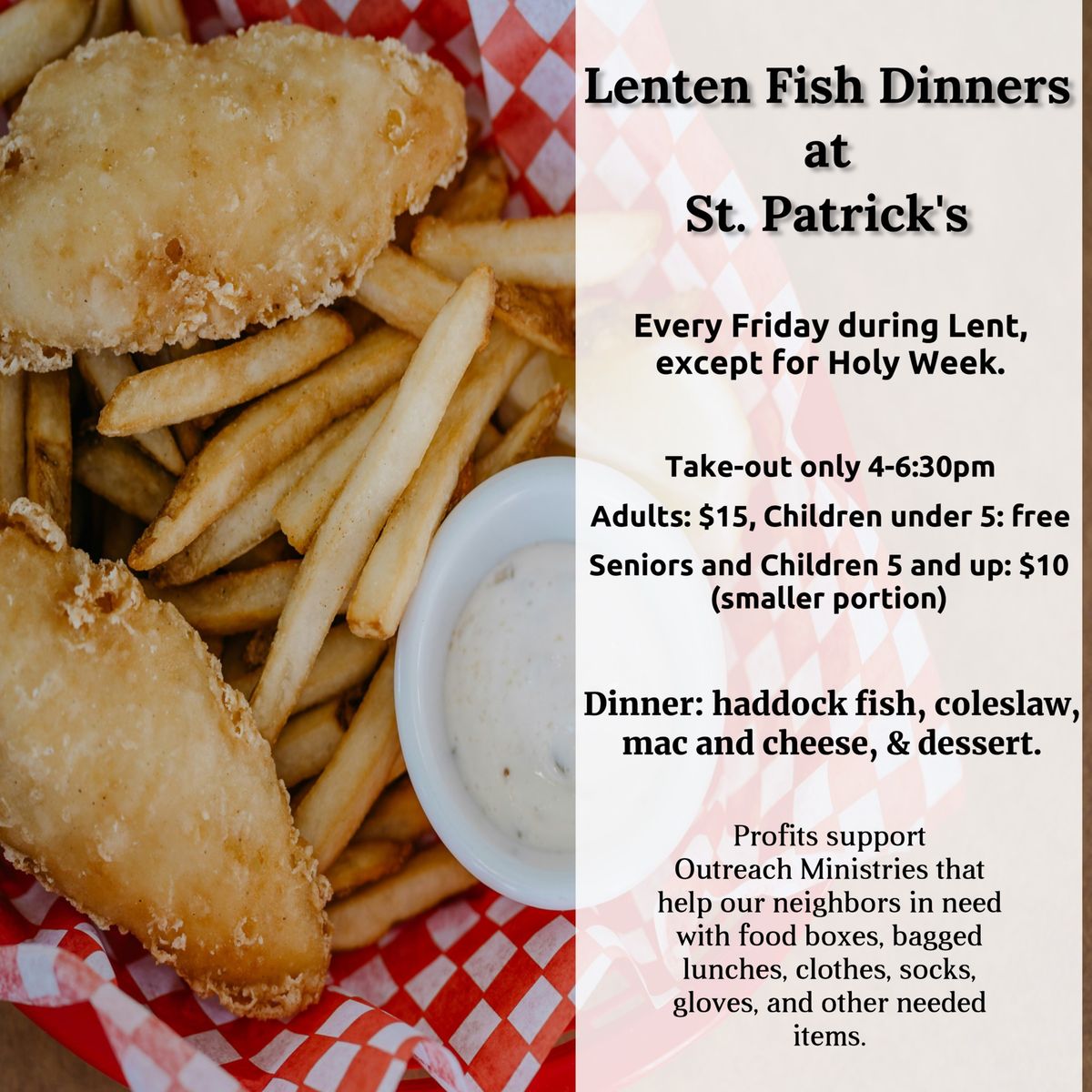 Lenten Fish Dinners