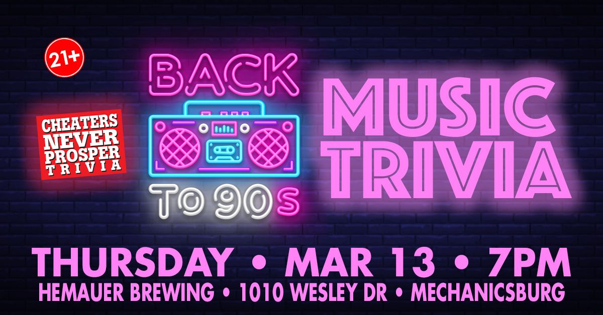 90s Music Trivia at Hemauer Brewing Co - Mechanicsburg