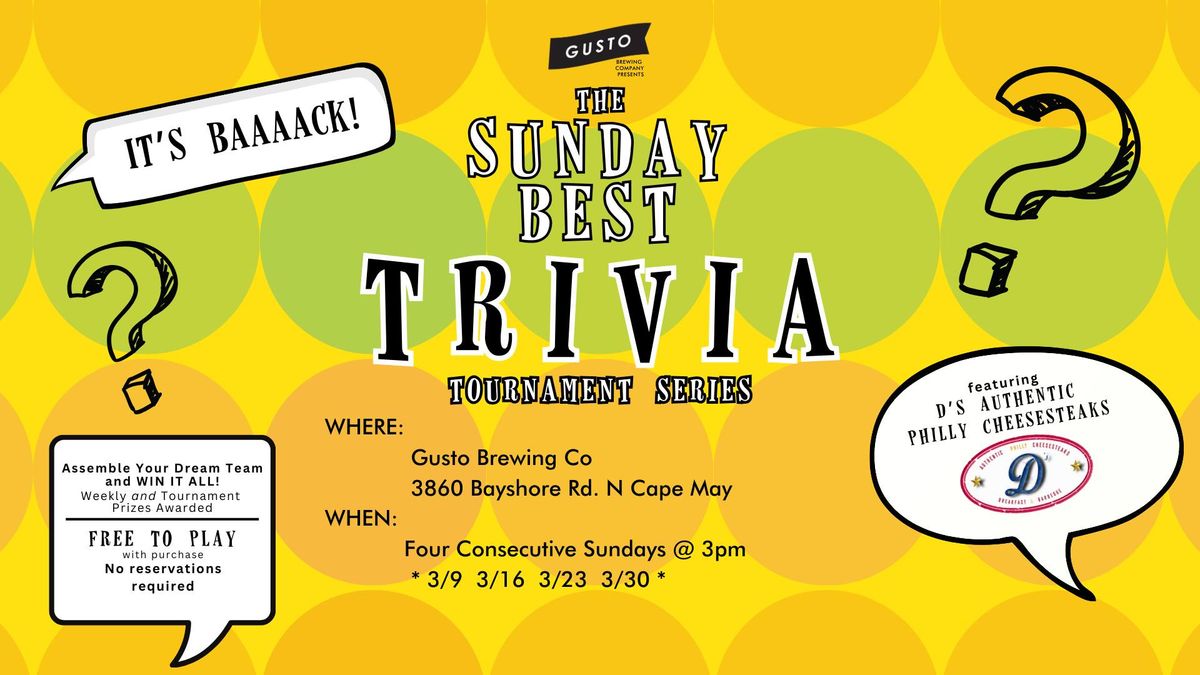 SUNDAY TRIVIA Tournament Series