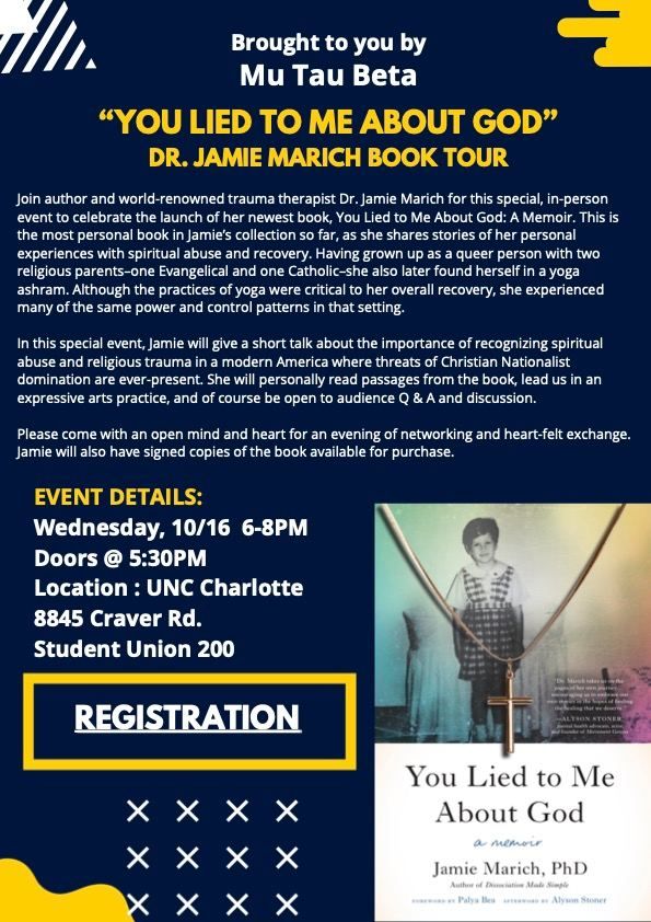 You Lied to Me About God: A Memoir Book Tour - Charlotte, NC