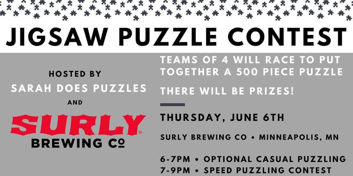Jigsaw Puzzle Contest at Surly Brewing Co with Sarah Does Puzzles - June 2024