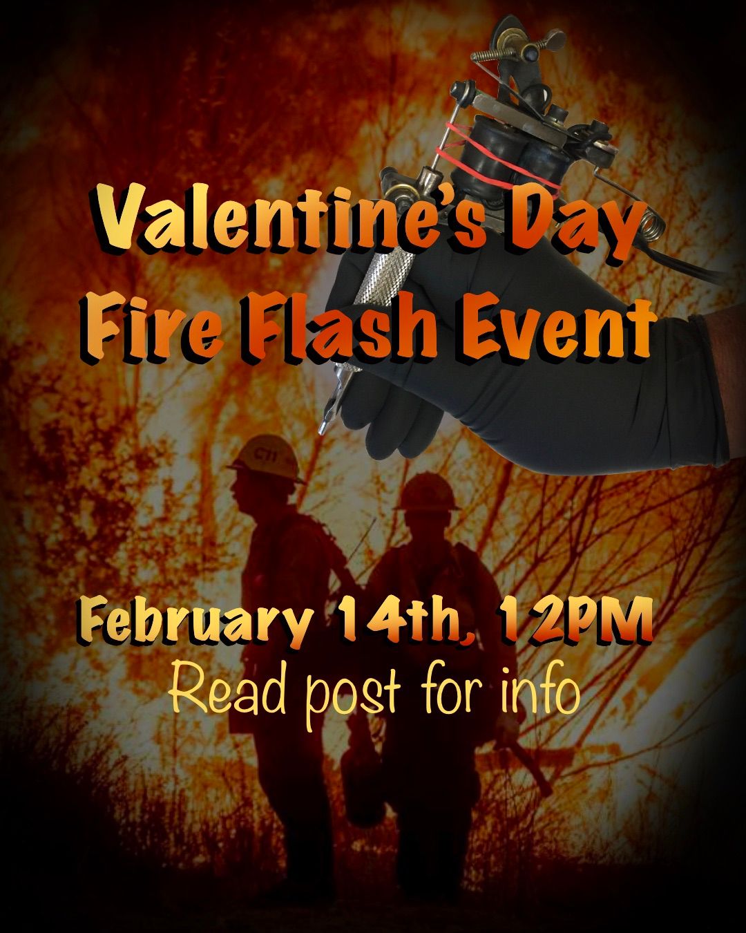 Valentines Day flash tattoo event fundraiser!