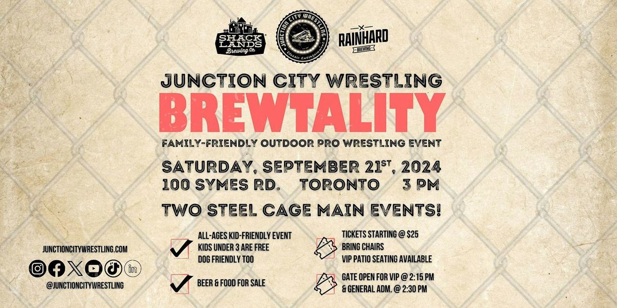 Junction City Wrestling  - September 21st, 2024  - BREWTALITY