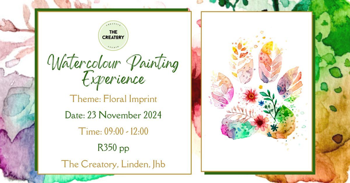 Watercolour Painting Experience: Floral Imprint 