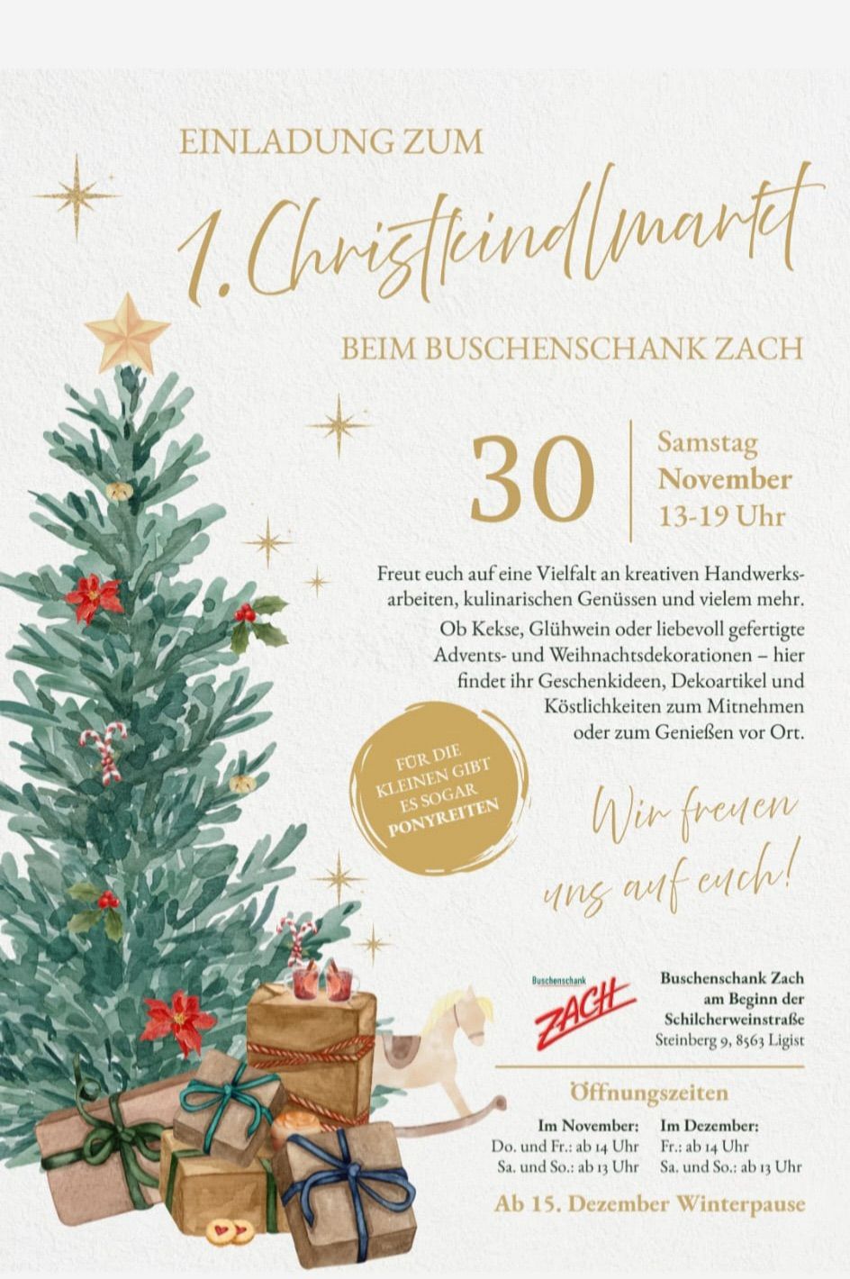 1. Christkindlmarkt Buschenschank Zach