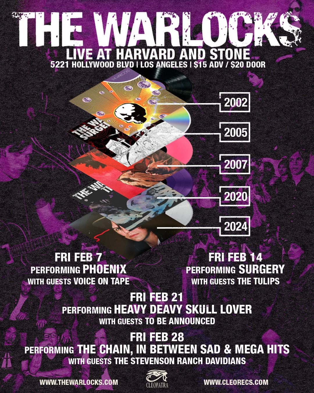 The Warlocks play The Chain In Between Sad +Hits Harvard & Stone Fri Feb 28