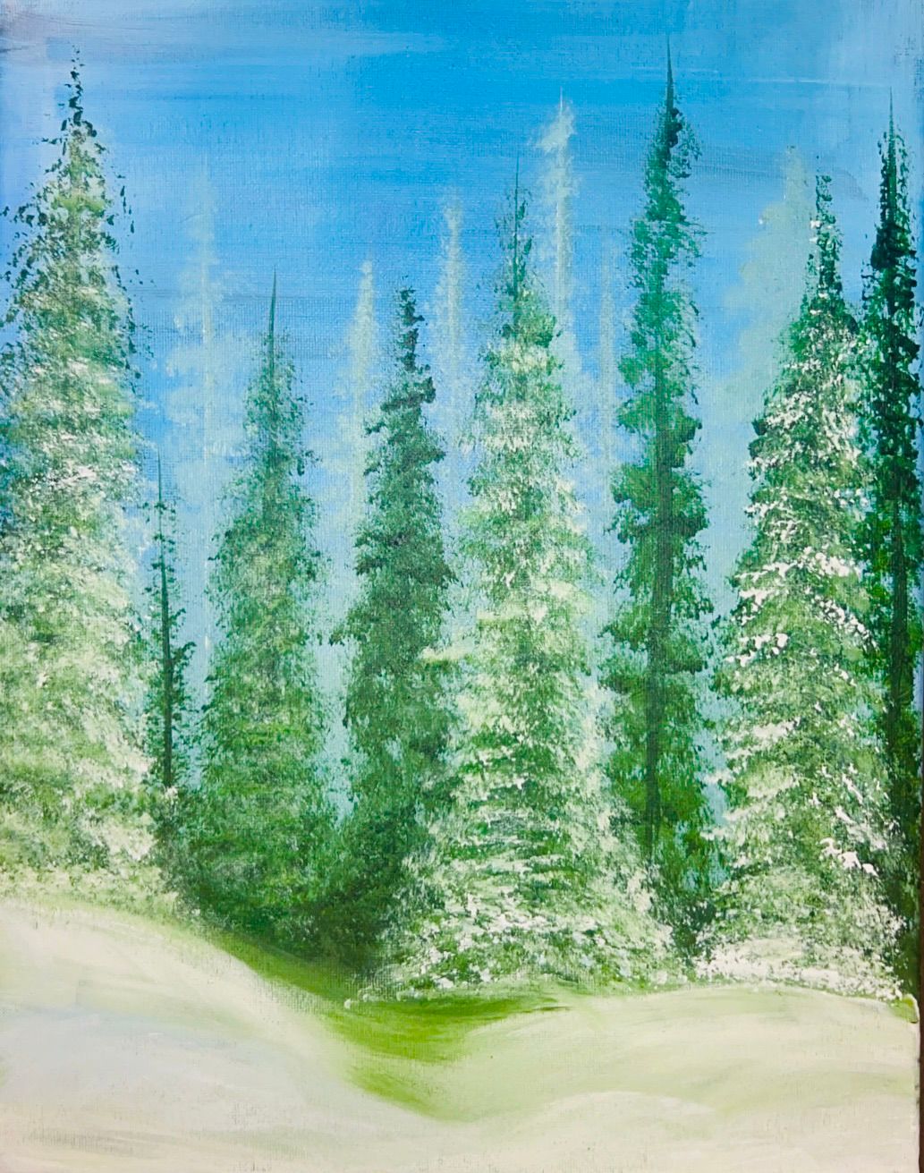 Winter Forest Painting Class  $35 1-20-25  6:30-8:30