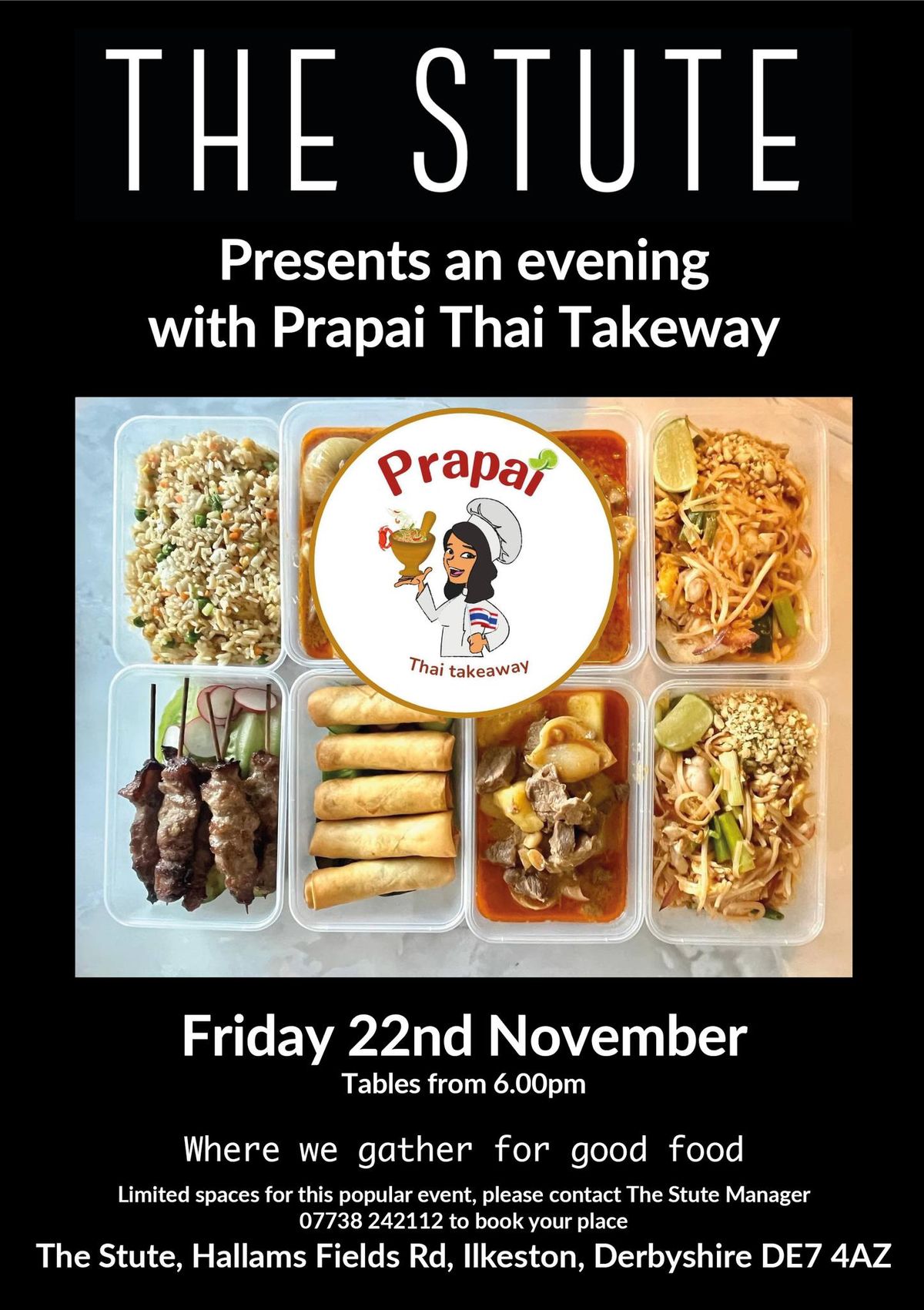 The Stute presents an evening with Prapai Thai Takeaway