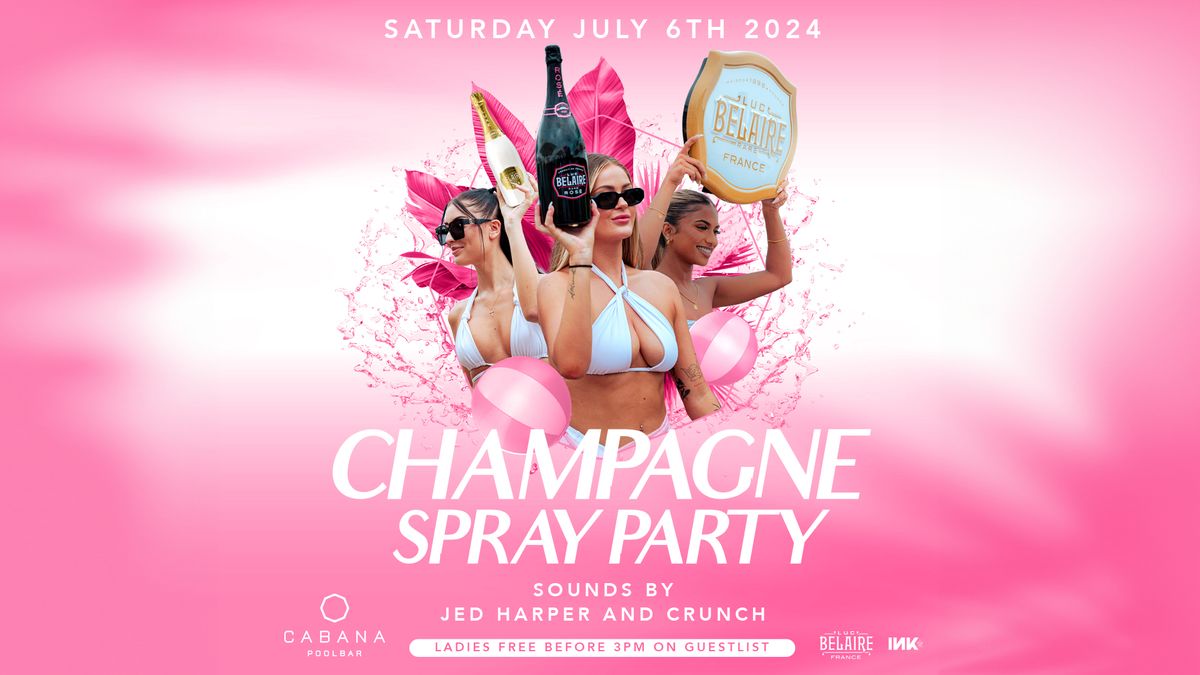 Champagne Spray Party at Cabana Pool Bar