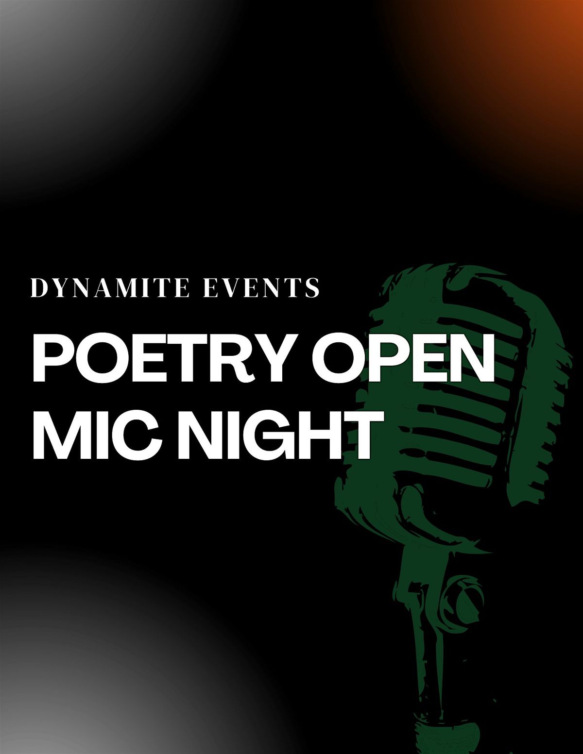 Dynamite Events: Poetry Open Mic Night