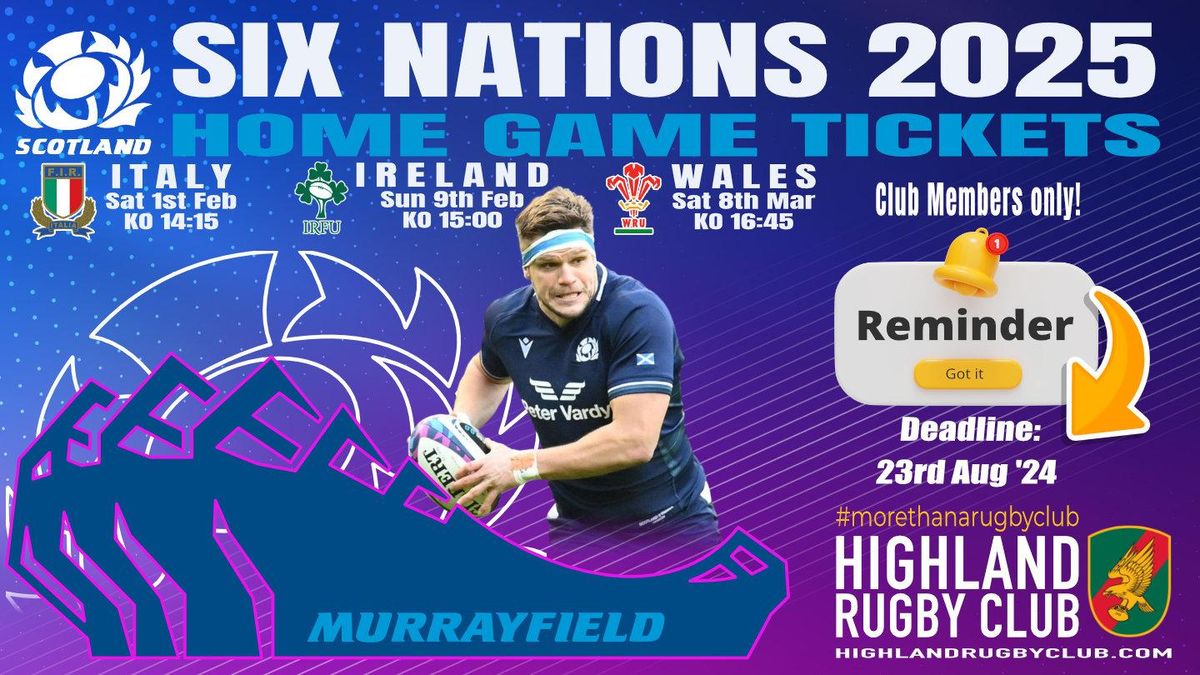 Scotland v Wales - Six Nations 2025 Tickets