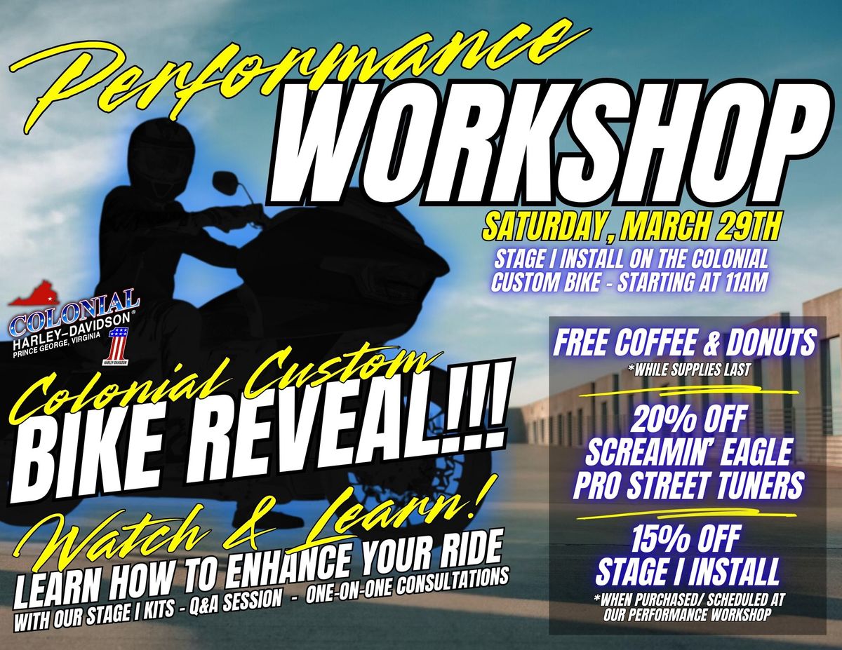 Performance Workshop & Colonial Custom Bike REVEAL!