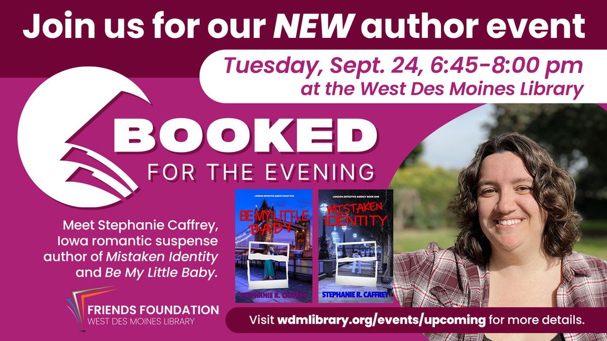 Booked for the Evening with Author Stephanie Caffrey