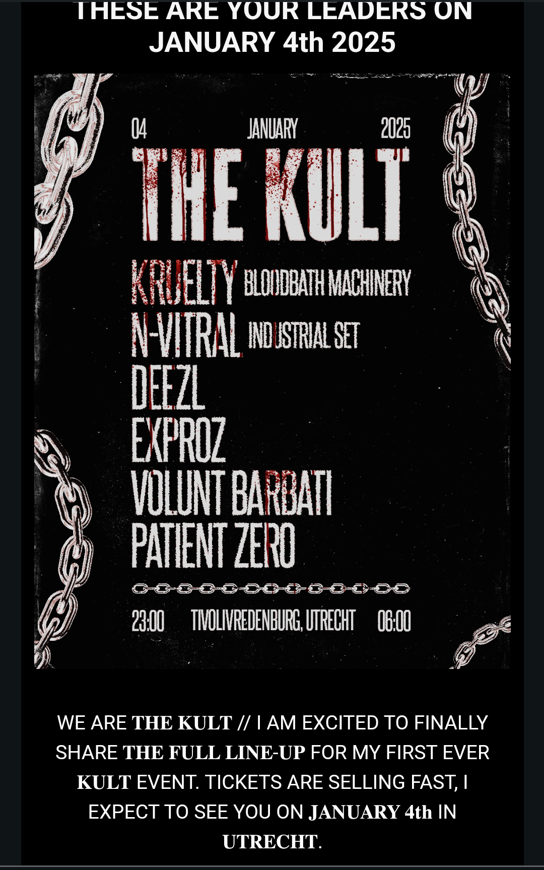 Kult at O2 Forum Kentish Town