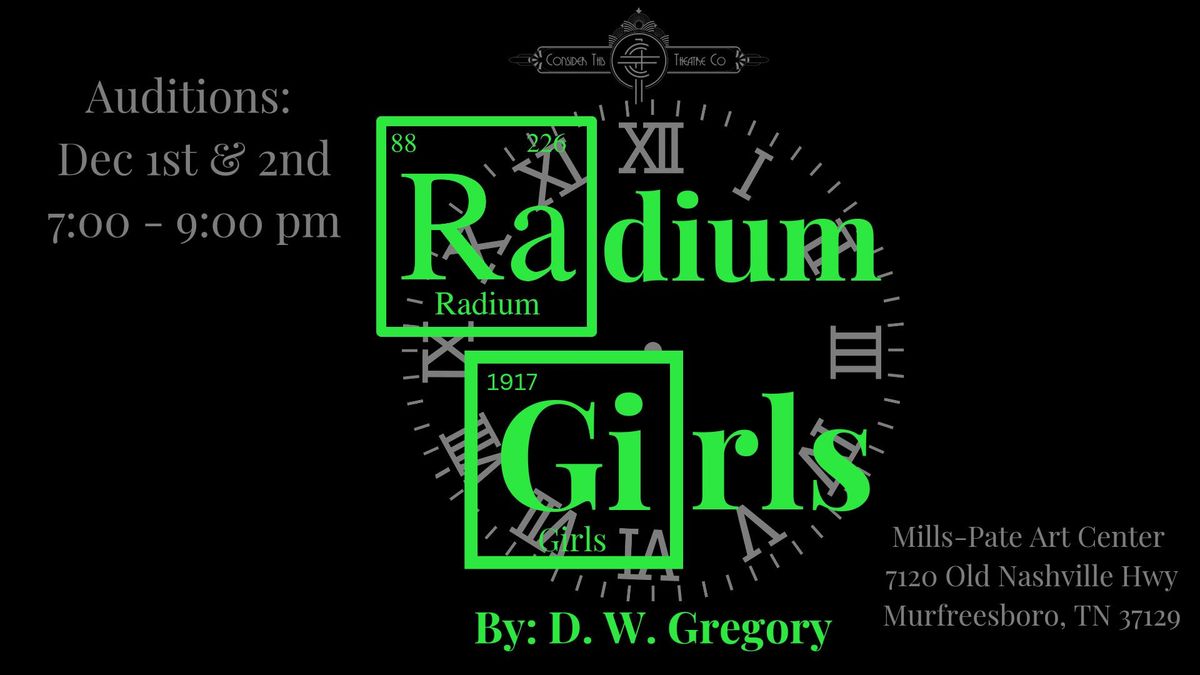 Auditions for Radium Girls