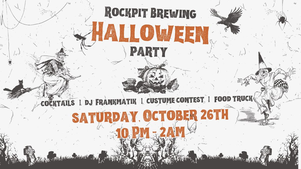 Boos, Brews, and Booze Halloween Party at Rockpit Brewing