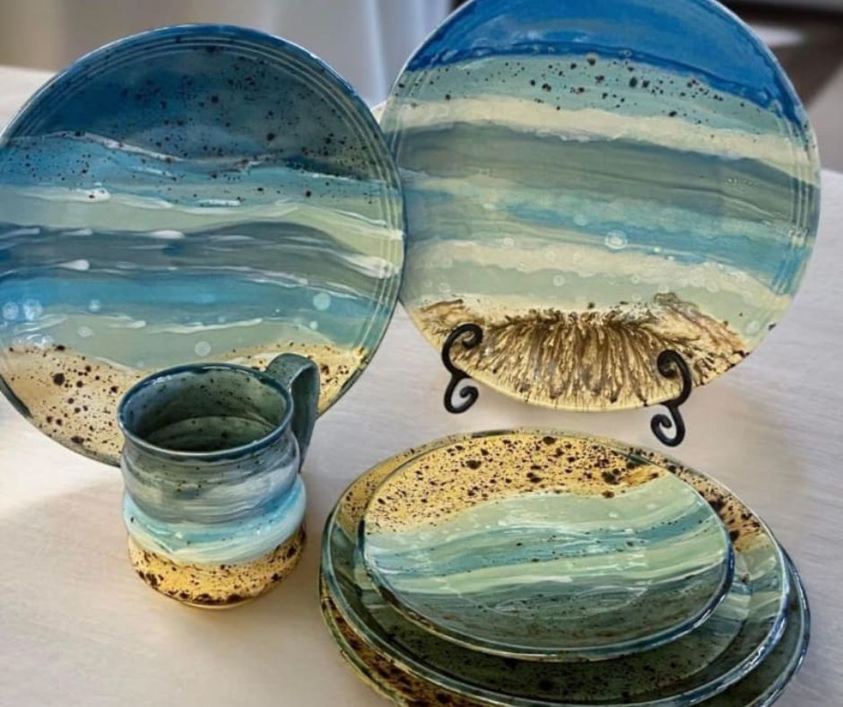 Ocean Hues - Stoneware Glazing Technique