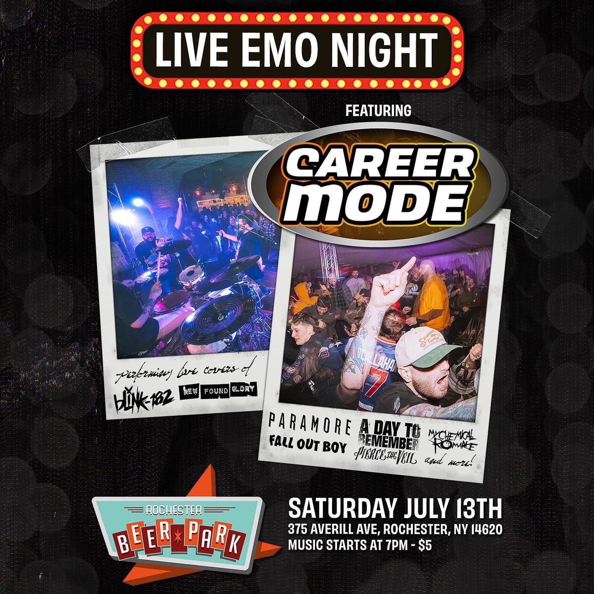 Career Mode! Live Emo Night @ Roc Beer Park!