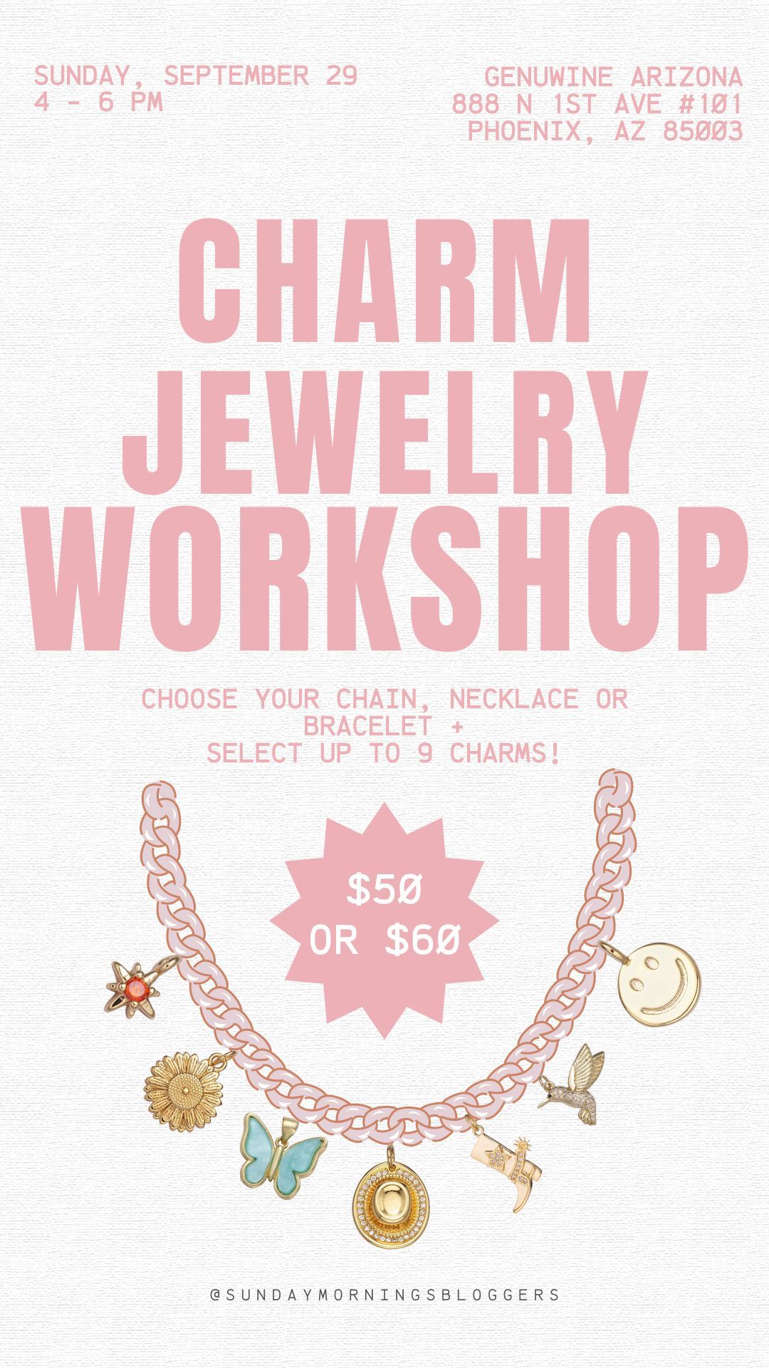 DIY Charm Jewelry Workshop x GenuWine