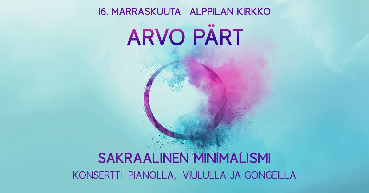 Arvo P\u00e4rt. Sakraalinen Minimalismi.