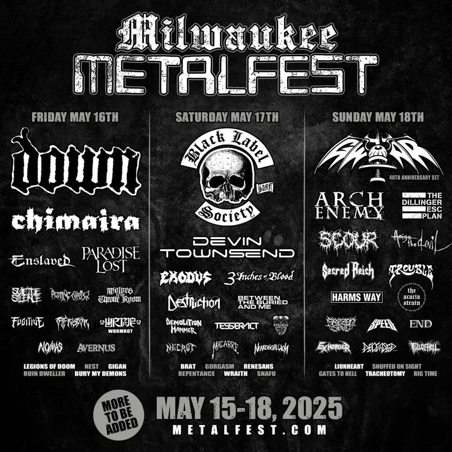 Milwaukee Metal Fest (Friday Pass) with Down, Chimaira, Enslaved, Paradise Lost, and more!