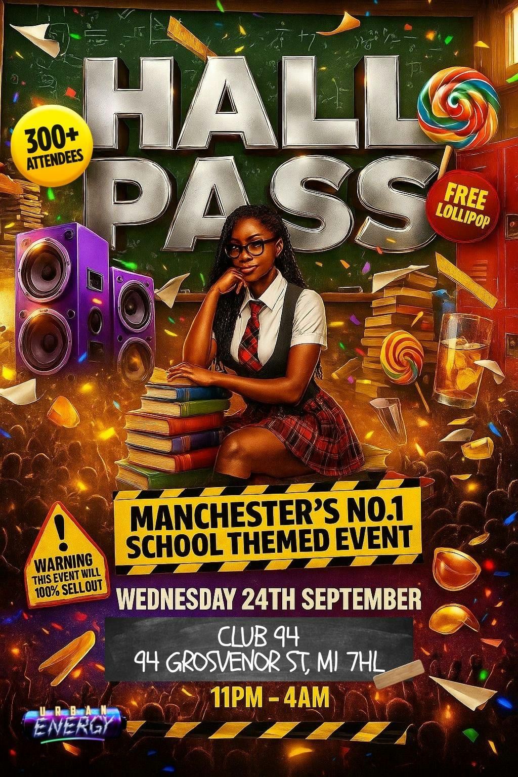 HALL PASS: MANCHESTER\u2019S FRESHERS NO1 SCHOOL-THEMED EVENT