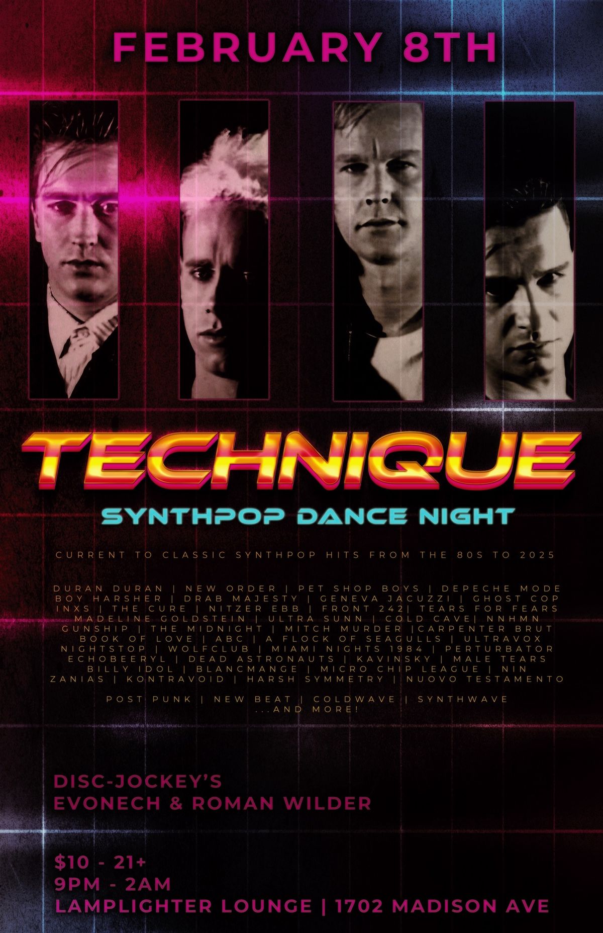 Technique: Synthpop & 80's Dance Night