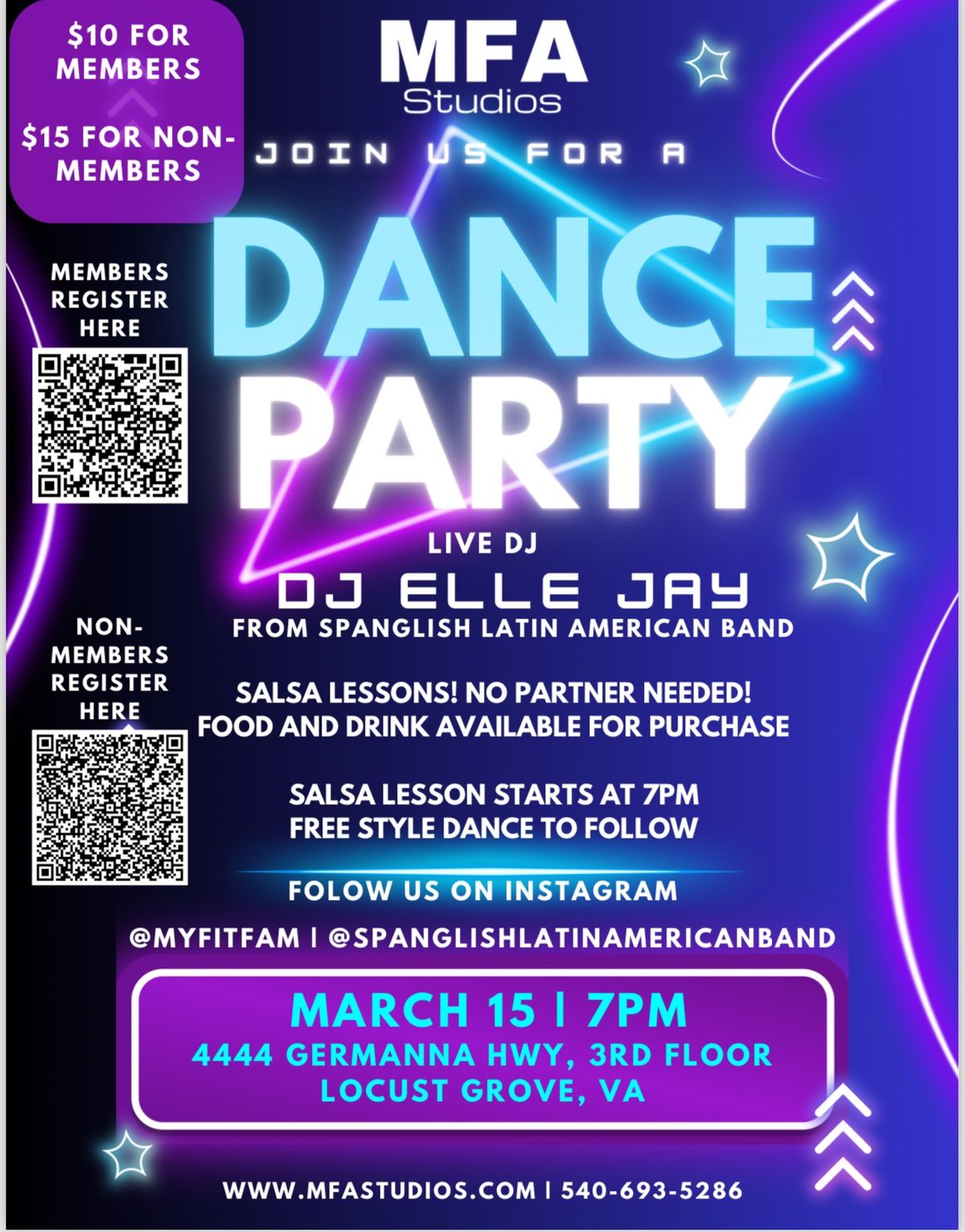 Latin Dance Party w\/ DJ Elle Jay & MFA Studios