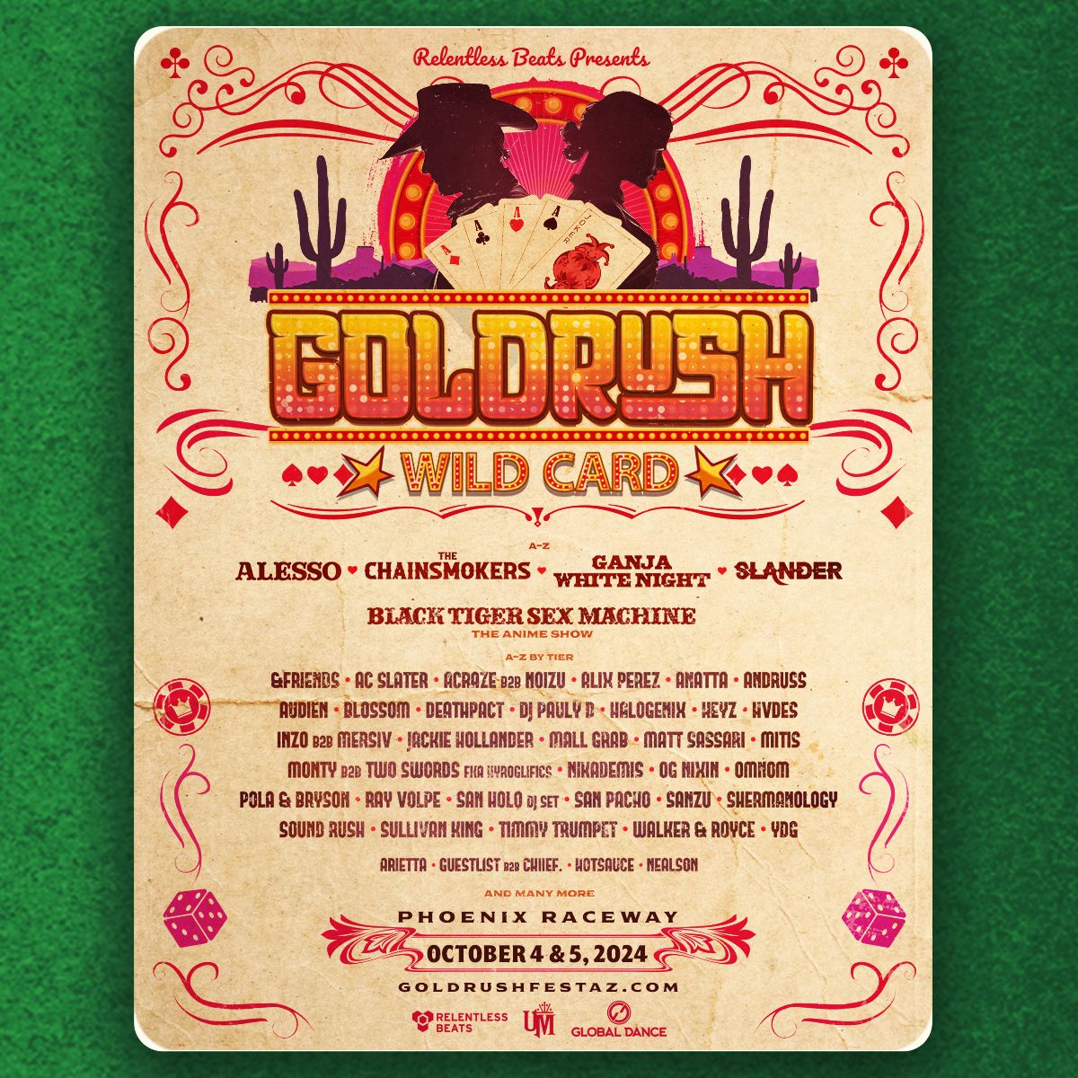 Goldrush: Wild Card: Alesso  The Chainsmokers & Ganja White Night - Friday