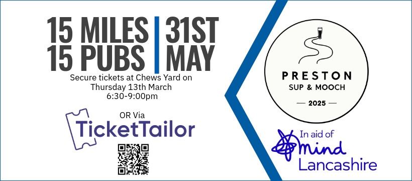 Preston Sup & Mooch - 15 Miles, 15 Pubs - Charity Walk