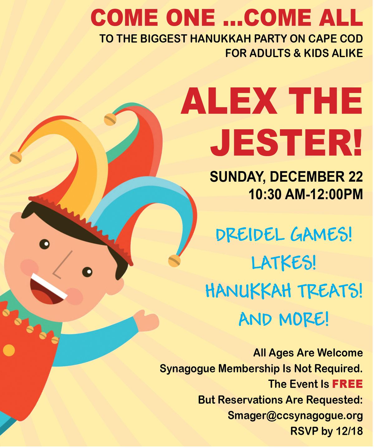 Hannukah Party with Alex the Jester!