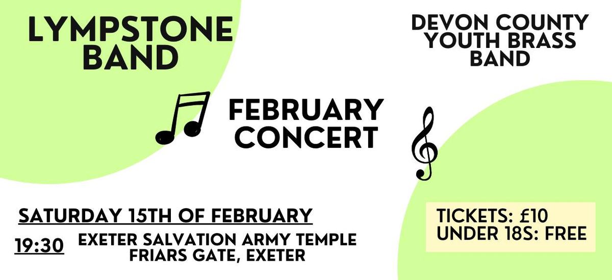 Lympstone Band and Devon County Youth Brass Band February Concert