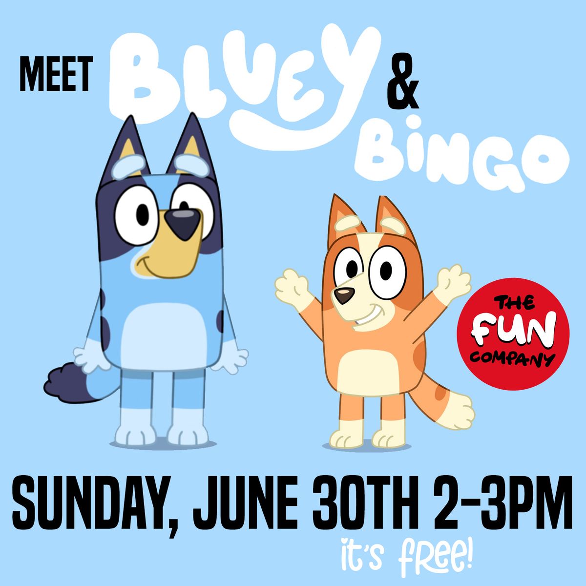 Meet Bluey & Bingo at The Fun Company!