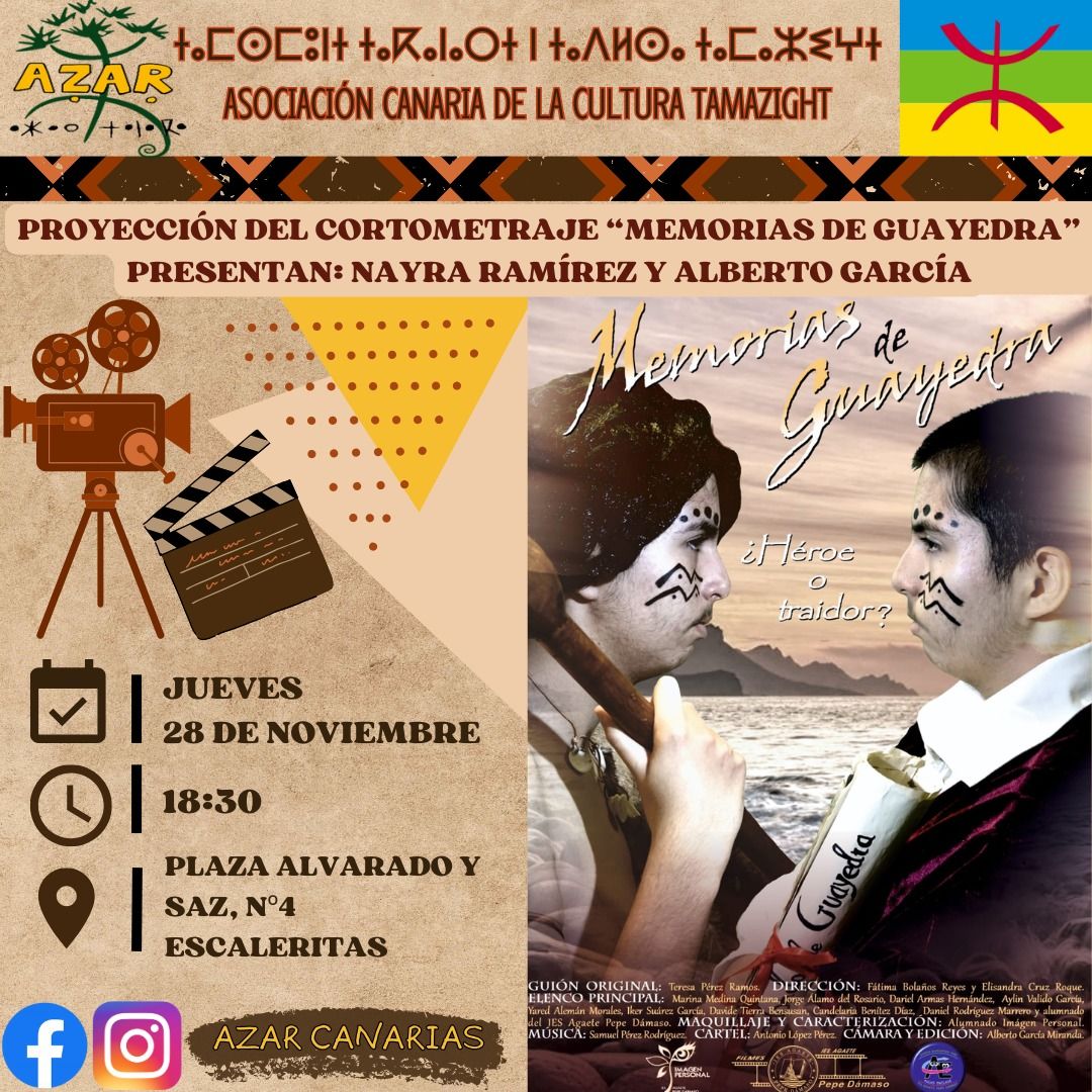 Proyecci\u00f3n "Memorias de Guayedra"Asociaci\u00f3n Canaria por la Cultura Tamazight