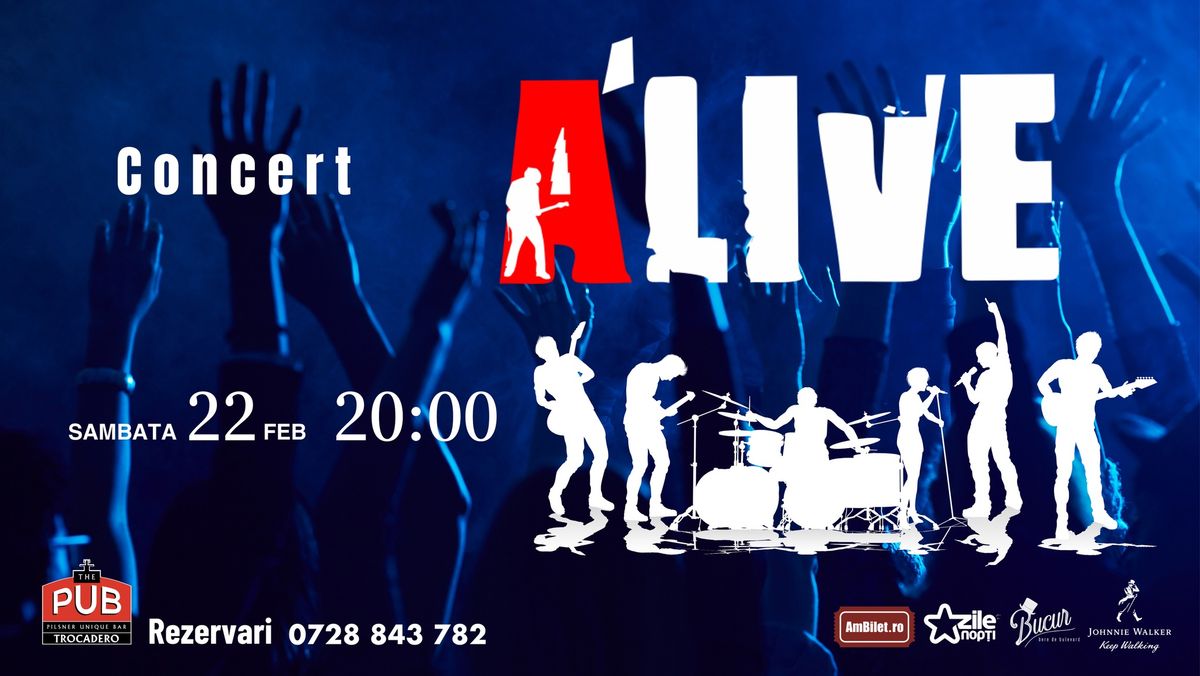 A'LIVE BAND  \u2022  22.02  \u2022 The PUB Universitatii