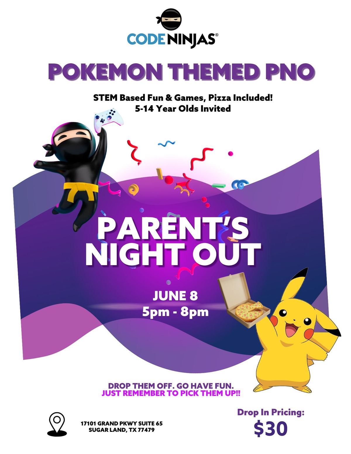 Pokemon Themed Parent's Night Out